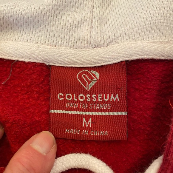 Harvard Youth Red Sweatshirt w Hood w Tie Closure Large Fabric H Shield Front/M - Picture 6 of 10